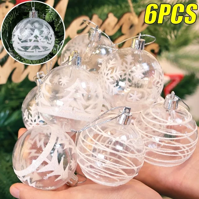 20pcs Clear Plastic Fillable Ornaments Ball for Christmas Tree Decorations  4-10cm Christmas Balls Tree Ornament New Year - AliExpress