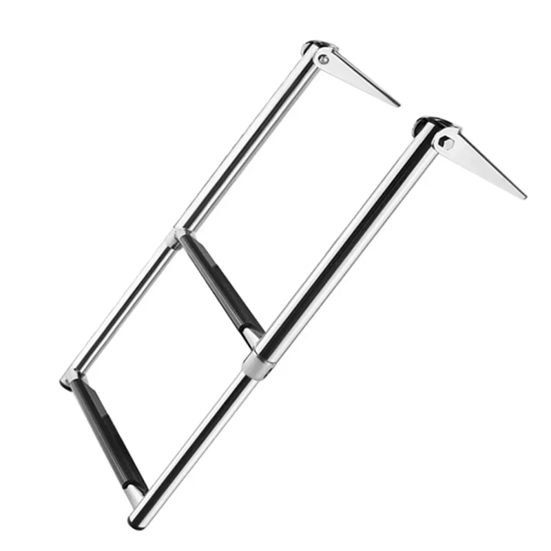 

Brand New 2 Steps Boat Stainless Steel 304 Telescoping Folding Ladder Deck Outboard Swim Platform Boat Marine Yacht Accessories