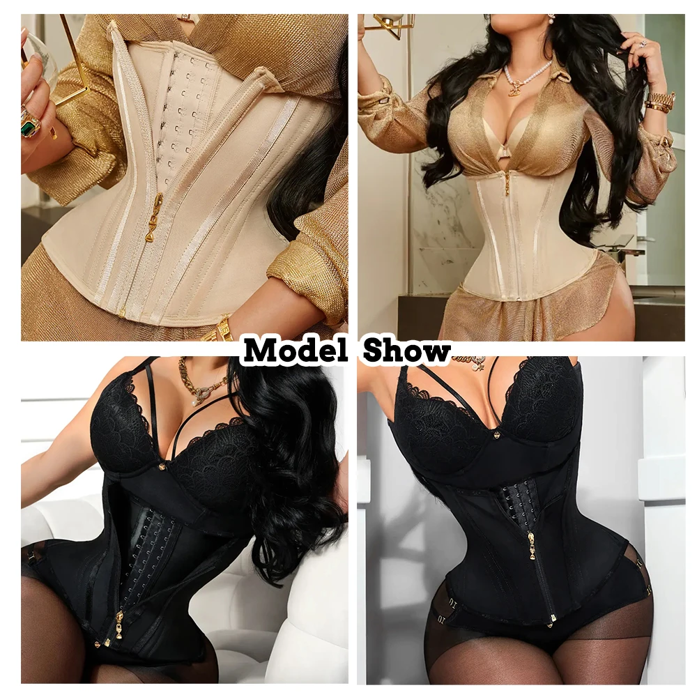 Corset Binders Waist Trainer Latex Shapewear Hourglass Girdle Slimming Shaper Body Carving Belly Reducing Women Underbust Sheath