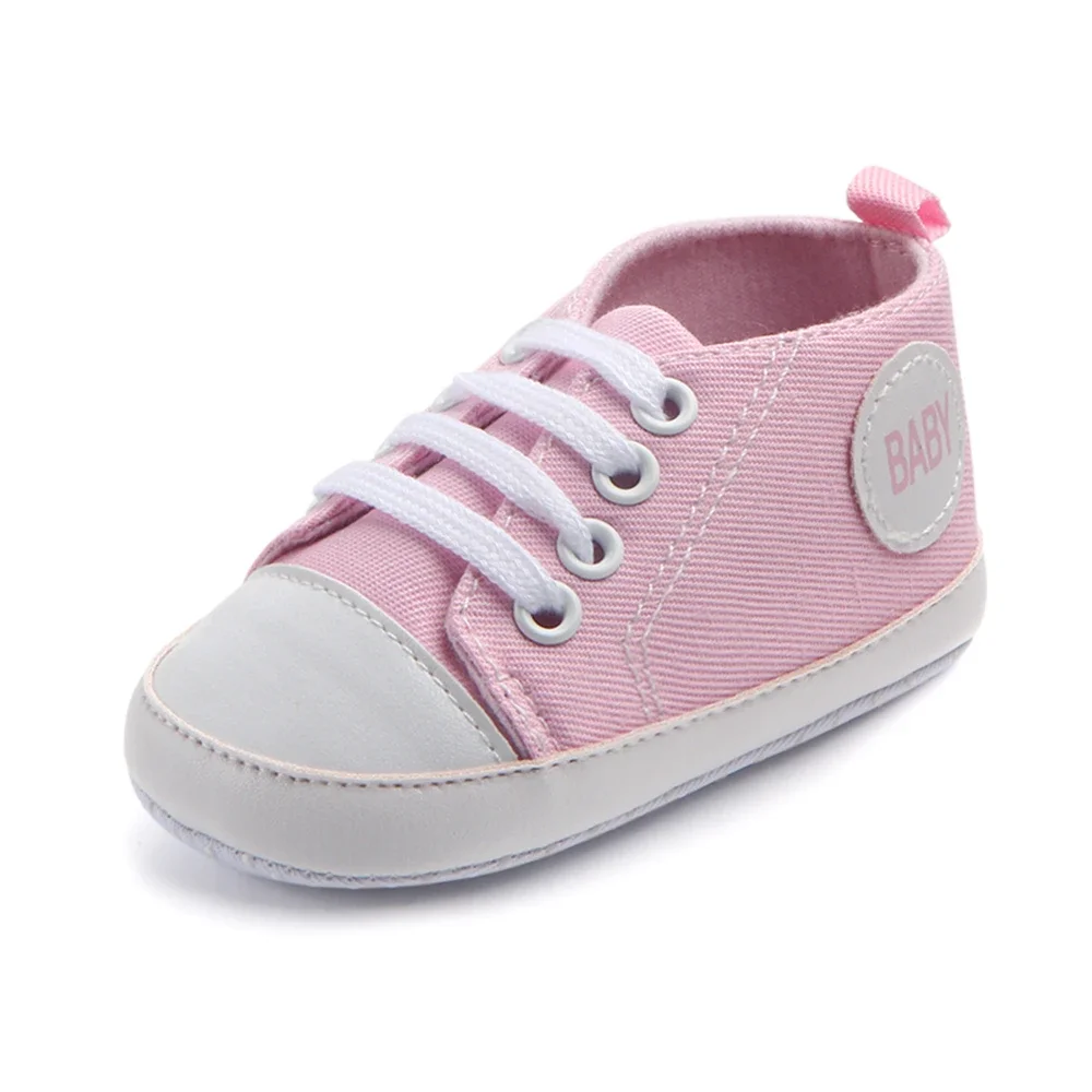2025 Newborn Sequined Canvas Baby Sneakers Casual Baby Boys Girls Toddler Multi-Color Soft Sole Non-slip Walking Shoes 0-18Month 6