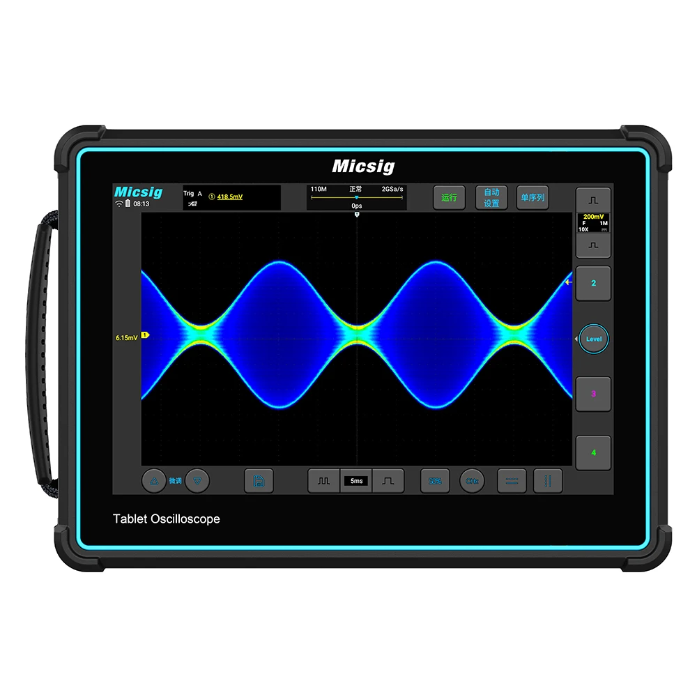 

Micsig TO1004 Full Touch Screen Oscilloscope 4 Analog Channels Max.110Mpts Multi-function Automotive Diagnostic Oscilloscope