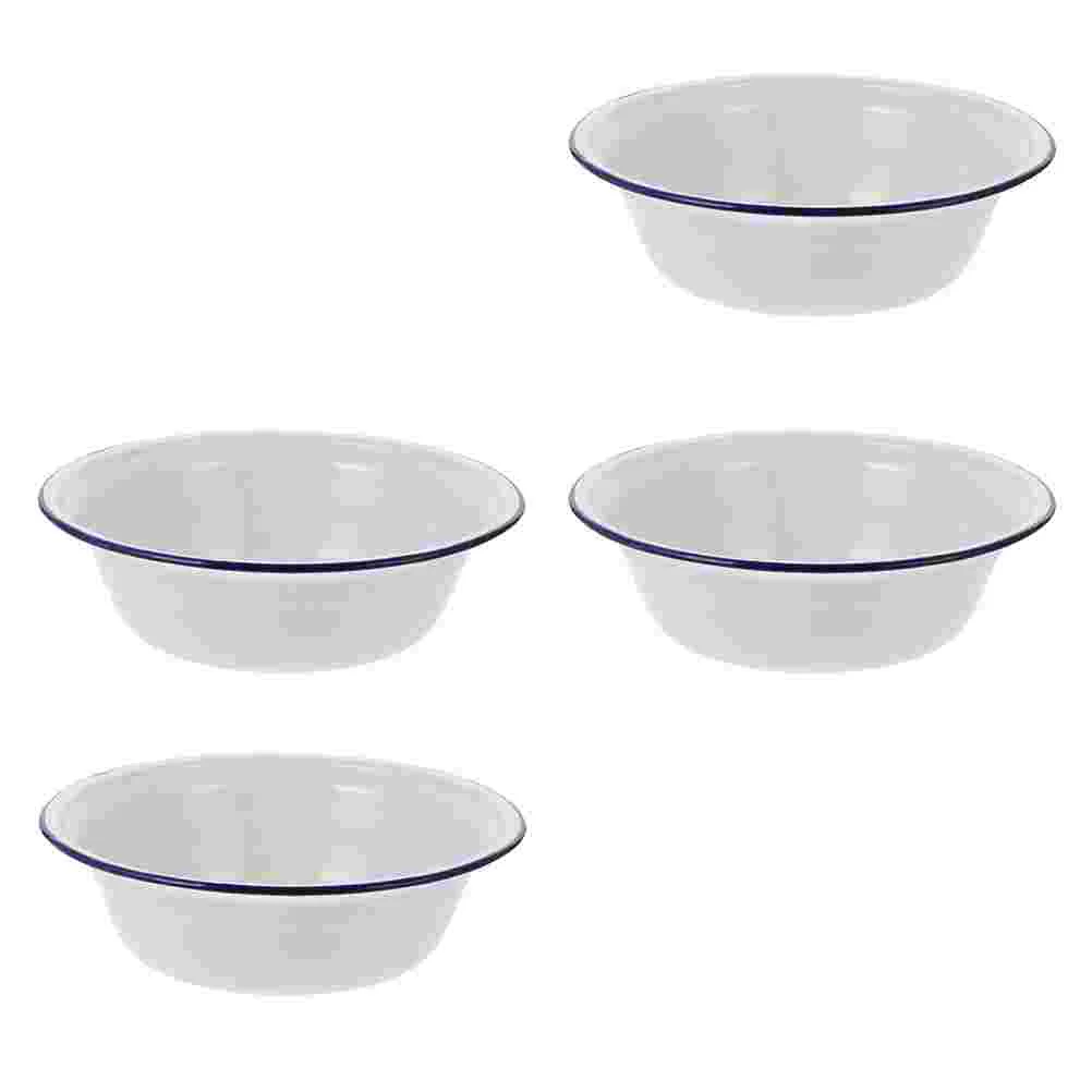 

mixing bowl serving basin: 4pcs soup bowls candy plates vintage serving container fruit basins snack appetizer trays for snacks