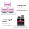 Acrylic Nail Kit Acrylic Powder Nail Liquid with Nail Dryer Lamp All for Nail Extension Quick Builder Acrylic Glitter Powder Kit 4