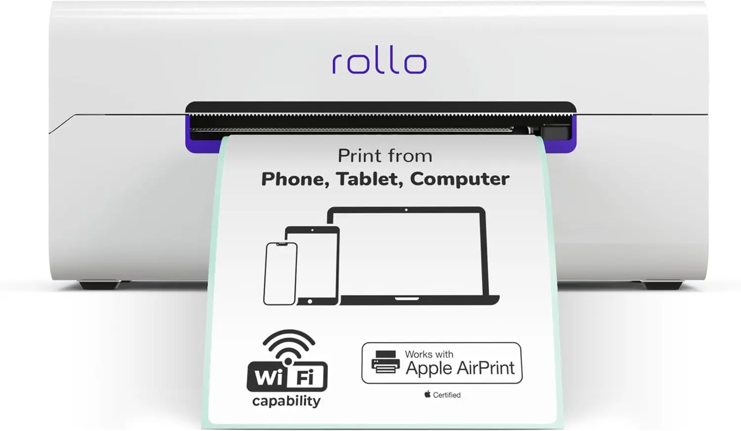 

Принтер для печати этикеток Rollo Wireless Shipping, Wi-Fi термопринтер для печати этикеток, AirPrint от iPhone, iPad