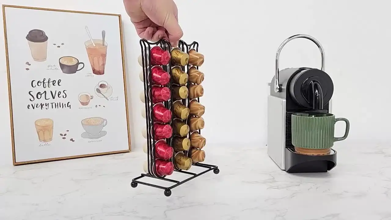Серебряный металлический держатель для капсул Nespresso на 42 капсулы