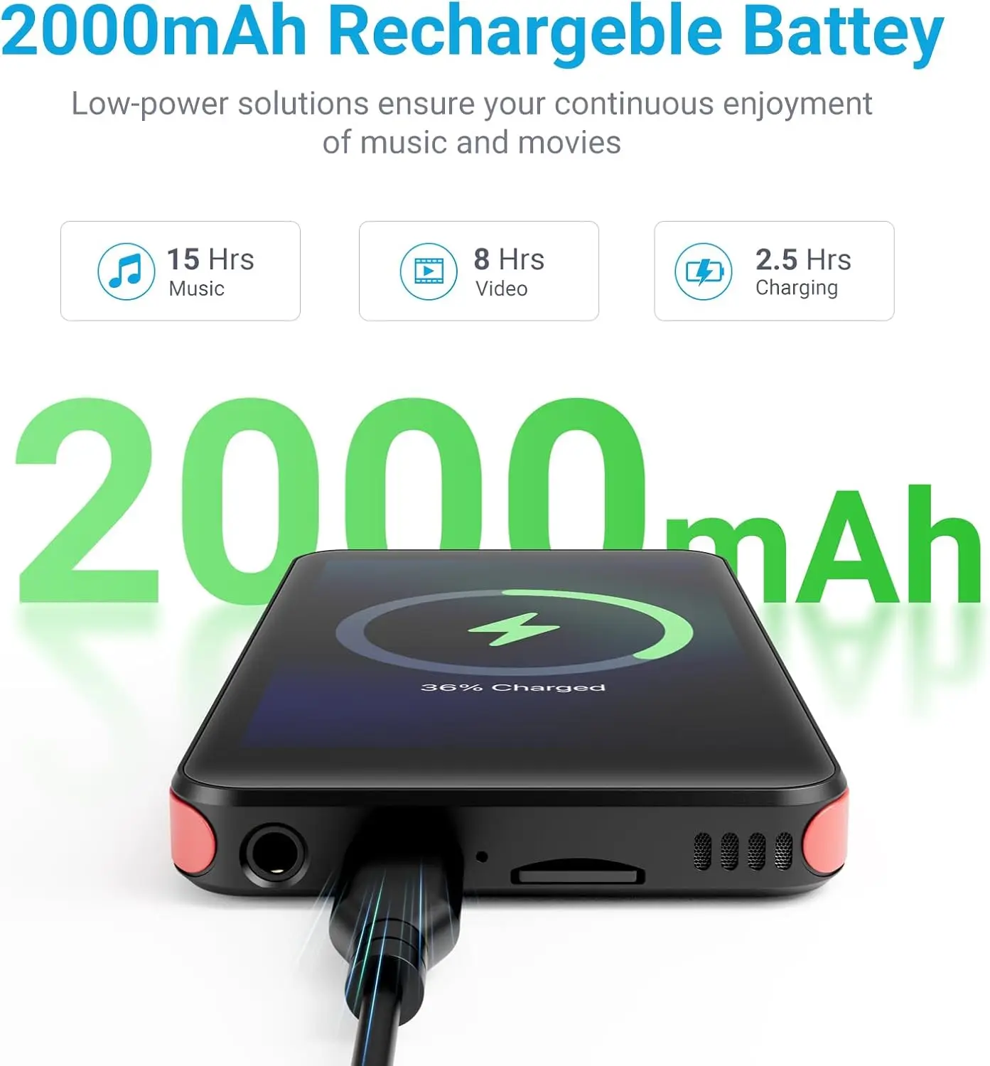 96GB（64GB+32GB) MP3 Player with Bluetooth and WiFi, MECHEN Android 10 OS with 4" Touchscreen and Speaker,with Spotify,Play Store