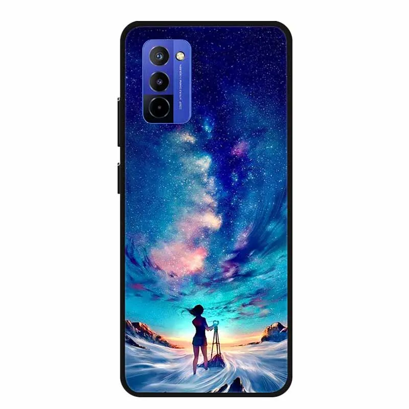 Shockproof Black Silicone Phone Case with Bumper Protection - Soft Back Cover 6.75