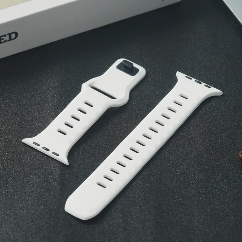 Silicone Sport Band for Apple Watch - Lightweight and Soft Bracelet Strap