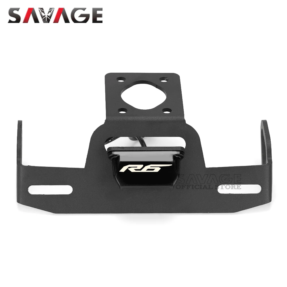 Motorcycle License Plate Holder LED Light For YAMAHA YZF-R6 2006-YZFR6 Tail Frame Bracket Rear Fender Eliminator