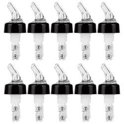 Automatic Measured Liquid Pourer Set - Clear Plastic Dispenser for Wine, Whisky, and Cocktails (6/10 Pieces) (10PCS)