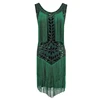 1920s Sleeveless Flapper Dresses Scoop Neck Great Gatsby Dresses Fringed Sequin Roaring 20s Dress Cocktail Party Costume 6