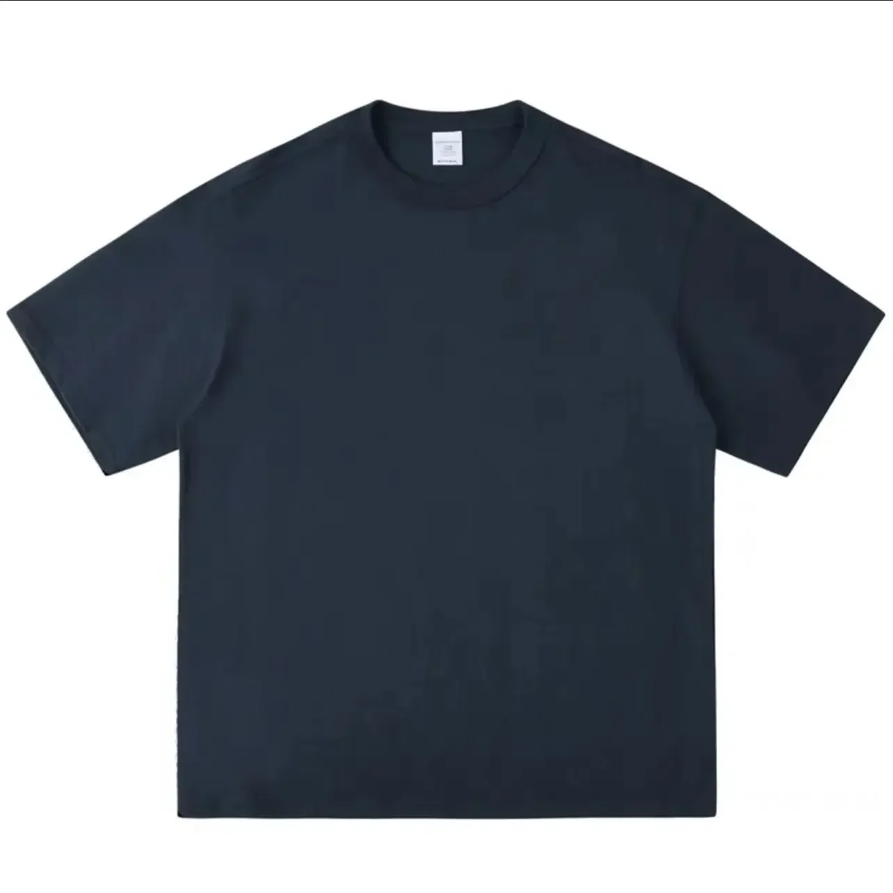 Black & White Heavy-duty 500g Pure Cotton Thickened Round Neck T-shirt