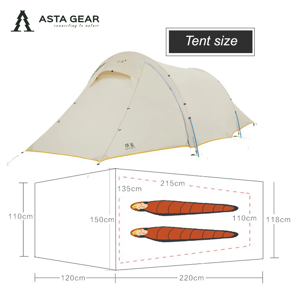 Asta Gear-超軽量ナイロン屋外キャンプテント、ウインド