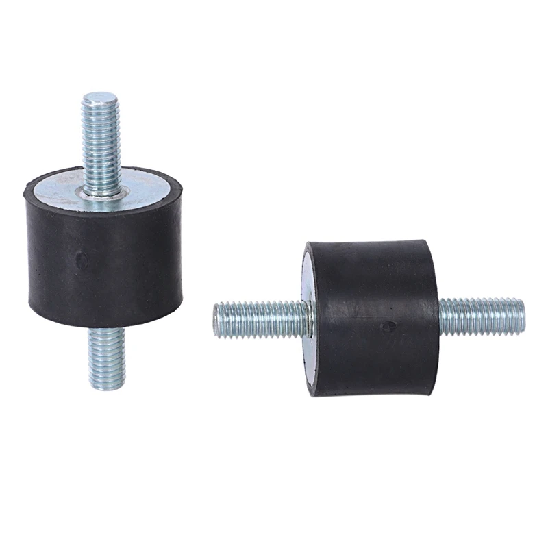 8 Pieces M10 Rubber Shock Absorber Double External Thread Rubber Anti-Vibration Vibration Isolator Durable