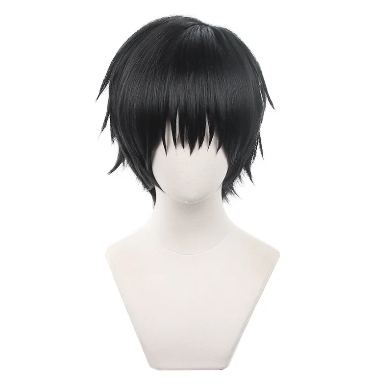 

Anime Jujutsu Kaisen Toji Fushiguro Cosplay Wig Short Black Heat Resistant Synthetic Hair + Wig Cap