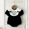2025 Sister Clothes Baby Girl Dress Bodysuit Bow Party Summer Sister Dress Doll Collar Lace Embroidered One Piece Clothes Dress 5