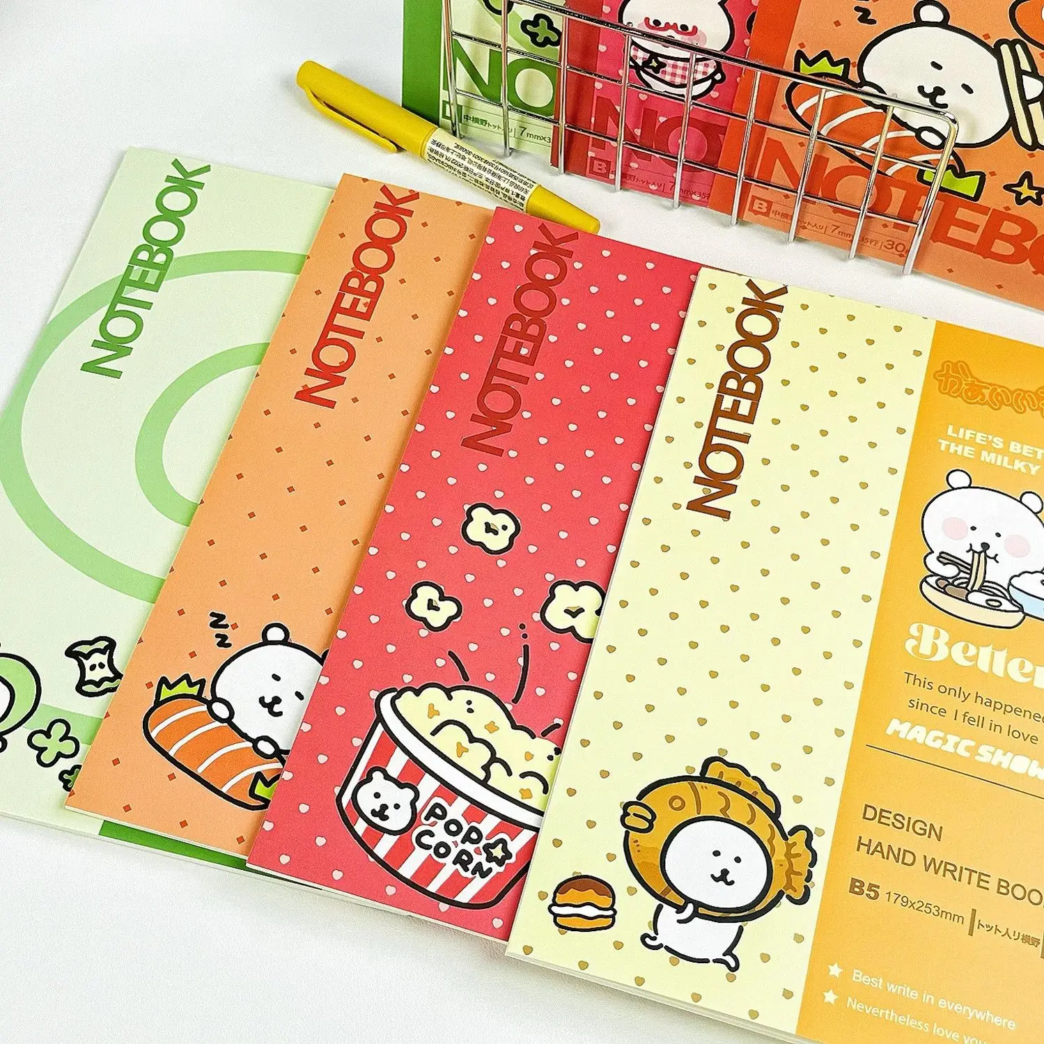 Adorable Bear Cartoon Notebook - Premium Quality B5 Size Lined Journal