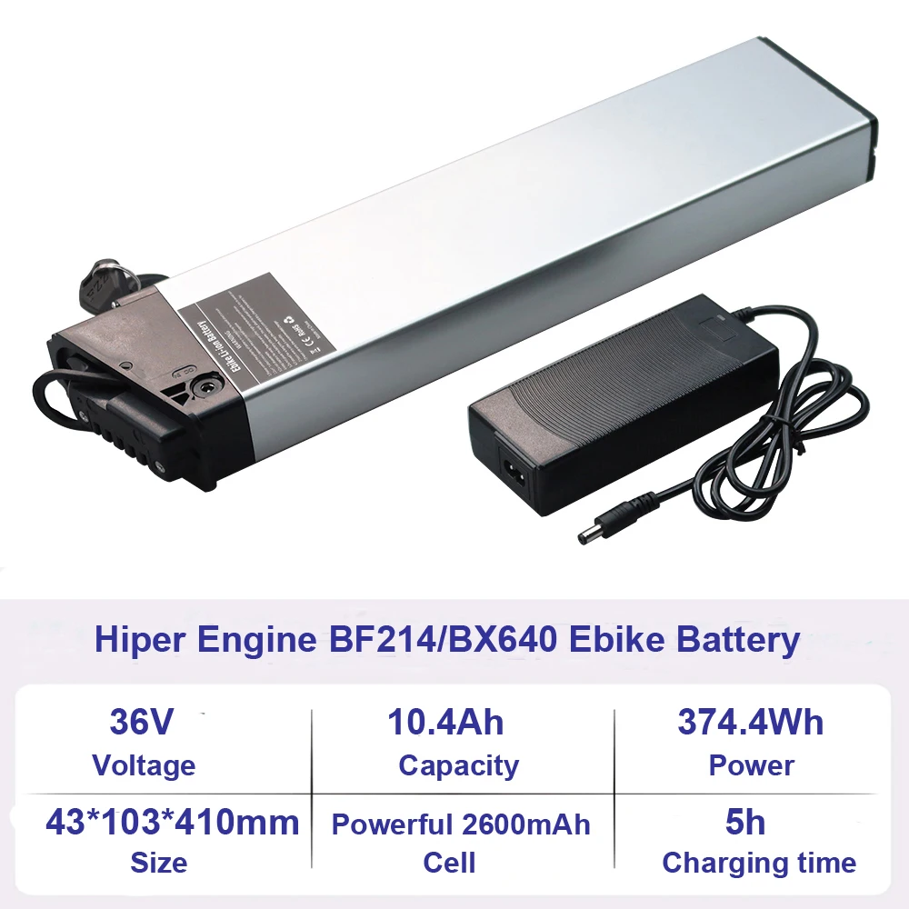 Batterie Vélo Électrique 36V 10Ah - Rechargeable, Étanche, Avec Chargeur, Pour Moteurs 200W à 800W