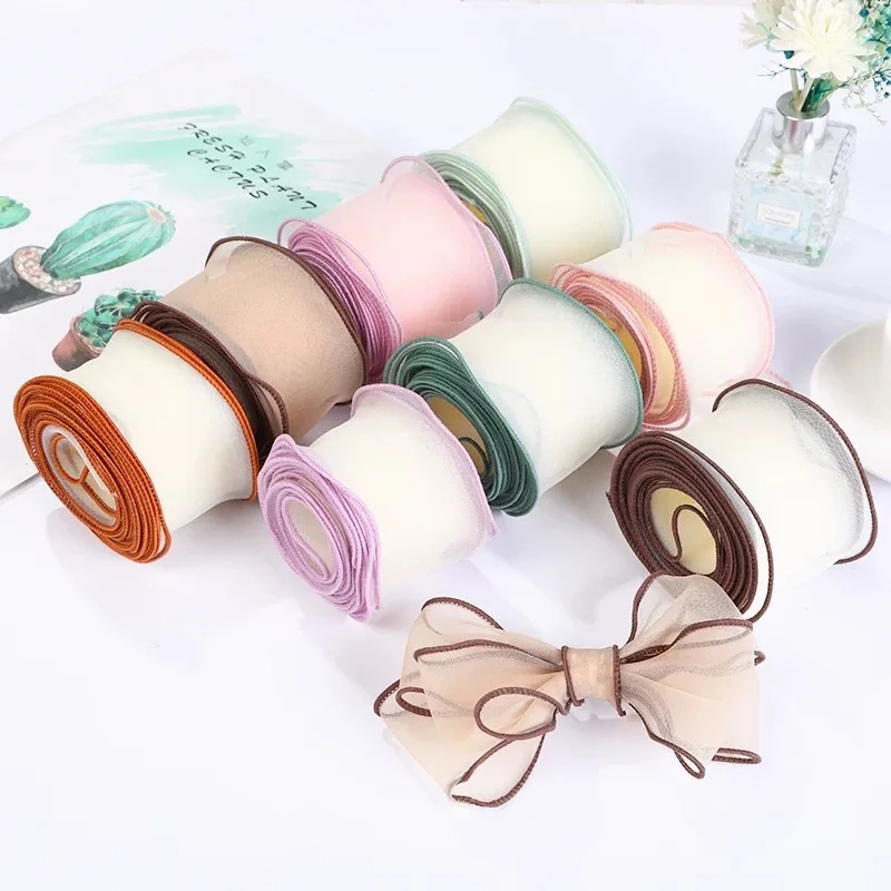 Nastri in Organza da 60mm per Fiocchi Fai-da-Te, Accessori per Capelli, Confezioni Regalo, Nastro per Artigianato, 10 Iarde - immagine 3