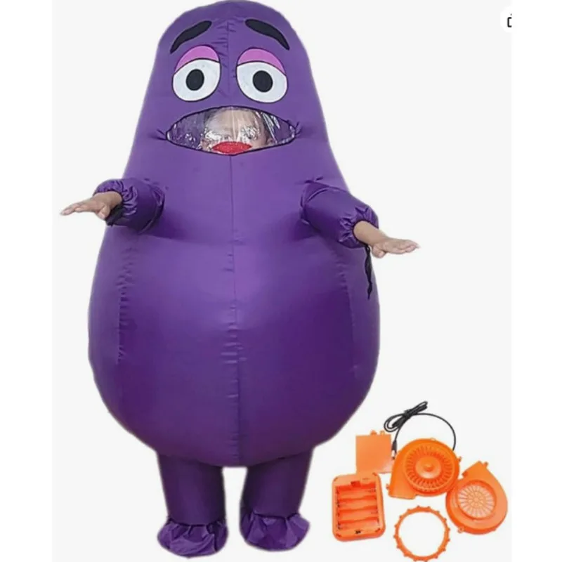 

Grimace Cosplay Costume Grimace Inflatable Costume For Kids Adult Boy Girl Men Women Grimaces Mascot Birthday Suit Shake Child