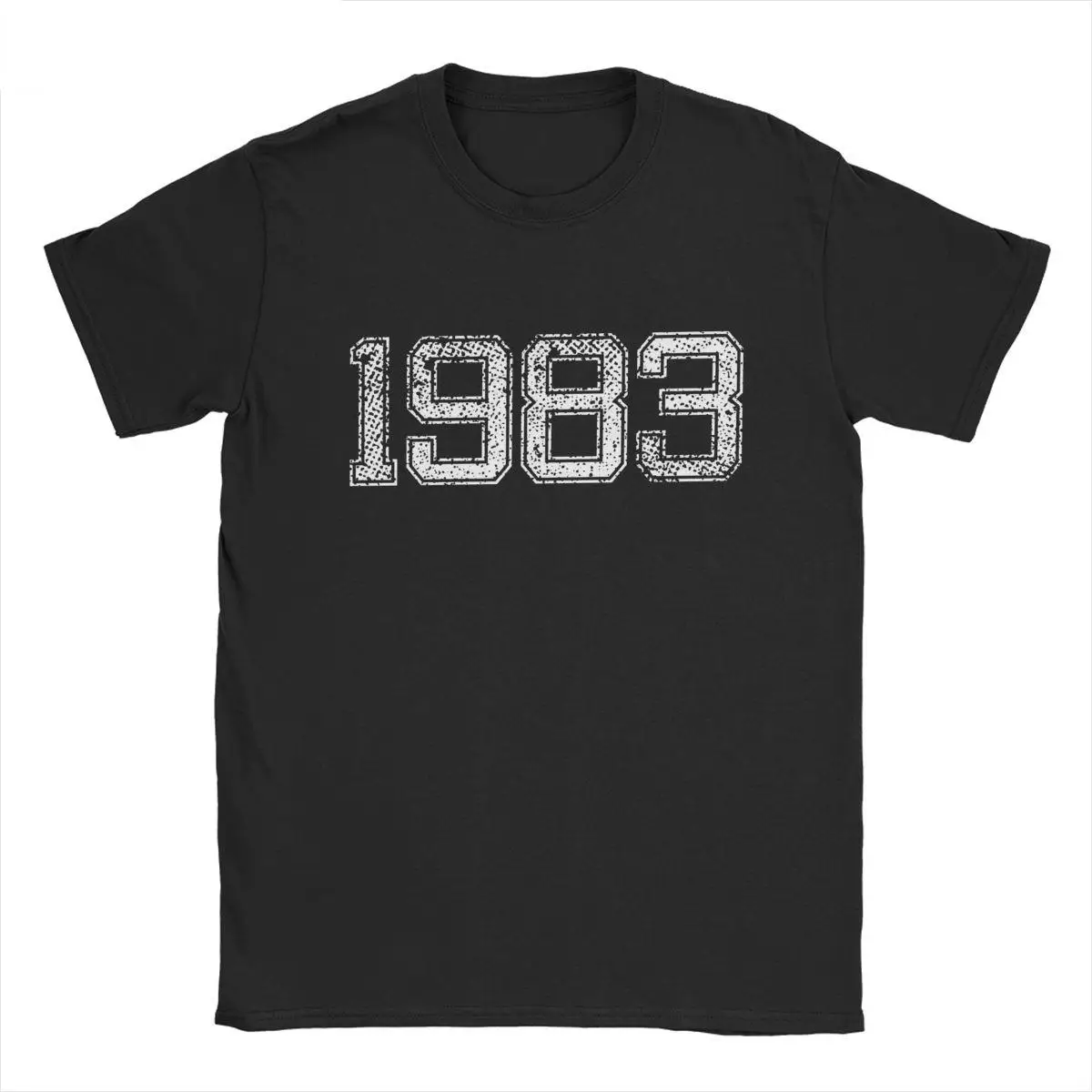 

Vintage Retro 1983 Birth Year Men T Shirt 40 Years Old Unique Tees Short Sleeve Crew Neck T-Shirt 100% Cotton 4XL 5XL Clothes