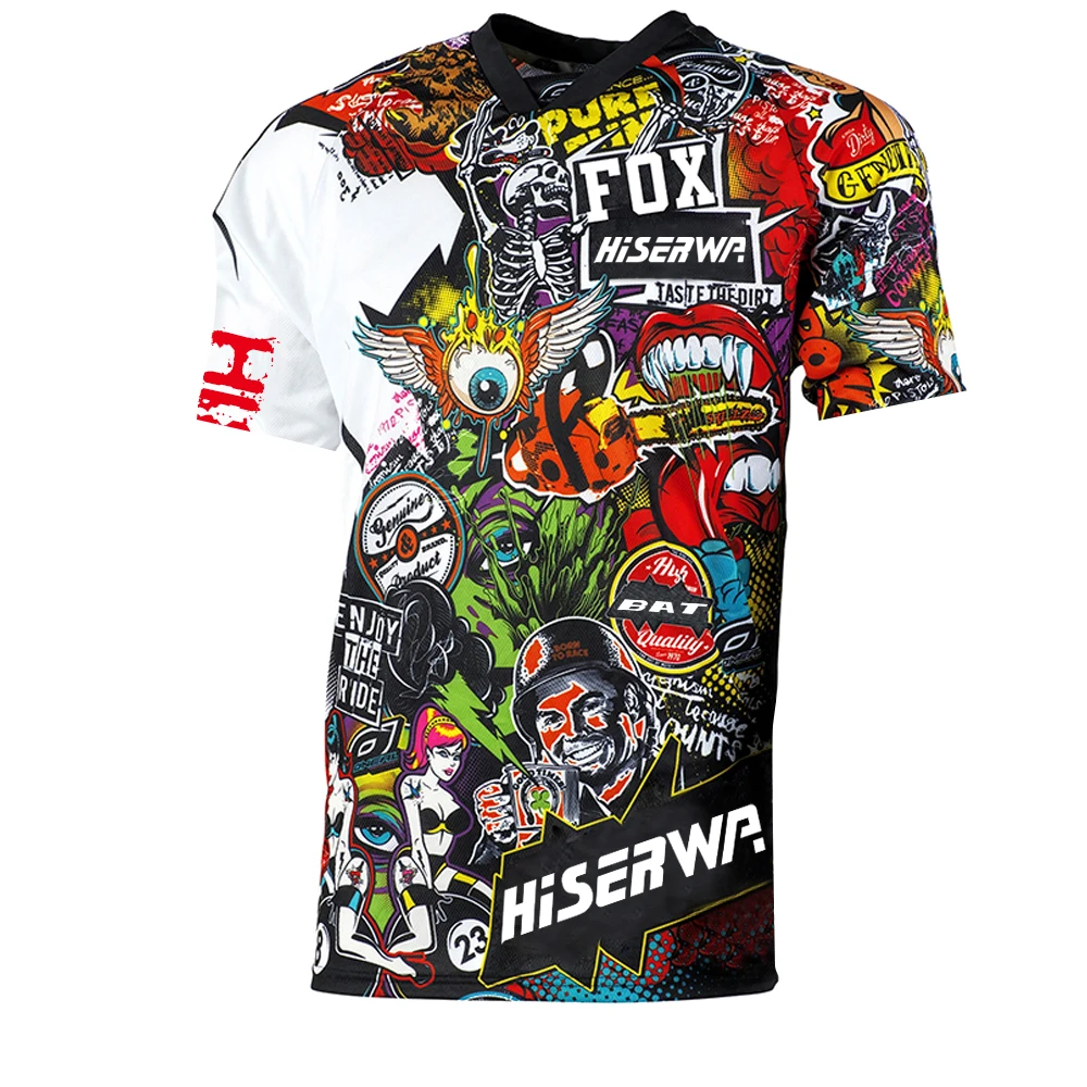 Camiseta Motocross T-Shirt Short Sleeves BAT FOX T-Shirt Downhill Jersey Off Road Motorcycle Cycling jersey Maillot ciclista