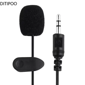 Mini microfono portatile a Clip da 1.5m microfono a Clip Lavalier a condensatore per microfono cablato da Studio Audio per PC Laptop