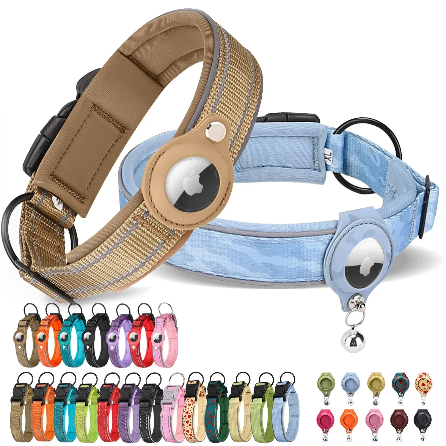 Anti-Lost Dog Accessories Airtag Dog Collar Pet Air TagTracker Protective Case for Dog Positioning Collar Collar Para Perro