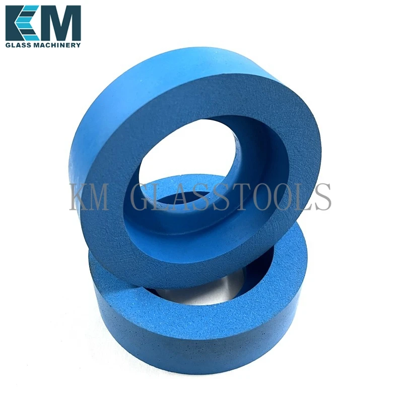 Blue 10S40/60/80-150x40x70/130x35x60 Polishing Wheel, For glass edging machine.
