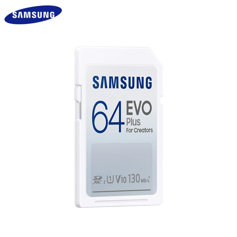 Фото Карта памяти SAMSUNG EVO Plus, 32 ГБ, 64 ГБ, 128 ГБ, 256 ГБ, SDXC, SD-карта, флэш-скорость 130 Мб/с, создает высокоскоростную карту для ноутбука, камеры №3