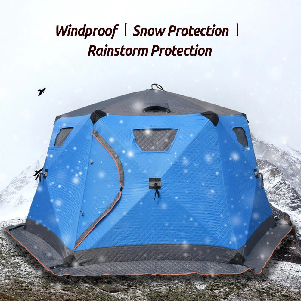 Camping Tent Portable Tent Hexagonal Winter Fishing Tent For 6 Person