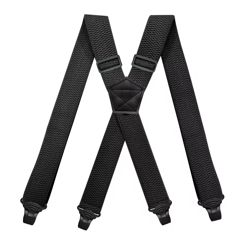 Men's 4 Strip X-Back Heavy Duty Suspenders