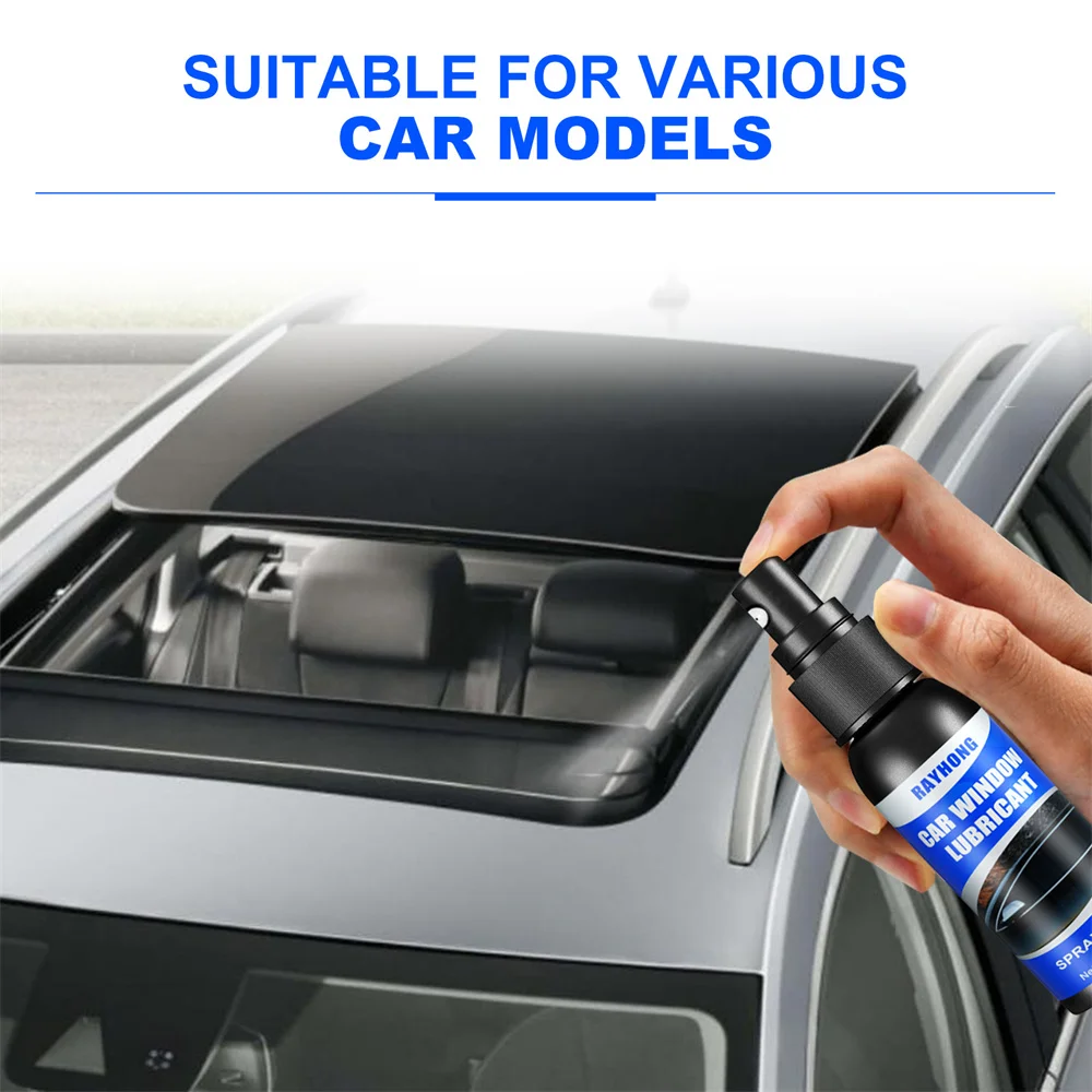 Car Window Lubricant Lifting Glass Noise Elimination Cleaner Sunroof Track Sealant Strip Lubrication Spray Auto Maintenance Tool- car lubricating grease