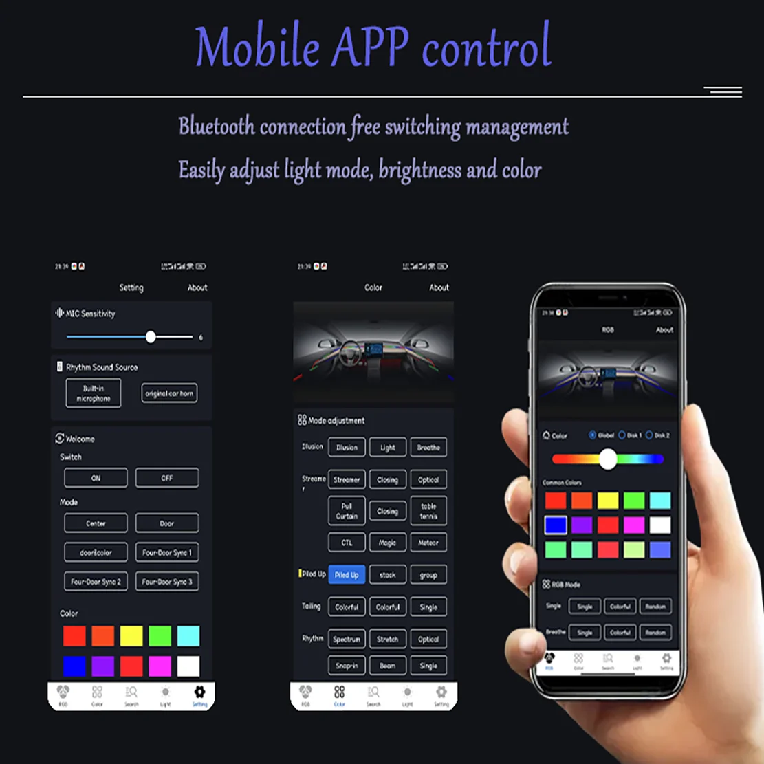 Ouchuangbo 주변 조명, Q4 E-tron e tron 2022-2024 대기 환경 램프