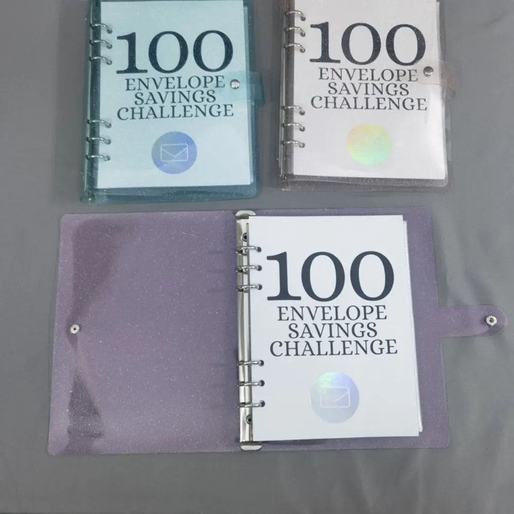 

Easy 100 Savings Challenges Book Portable Versatile Fun Binder Planner Book Convenient Durable Loose-leaf Notebook Money Saving