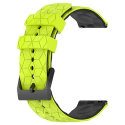 Silicone Strap 20 22mm Watch Band - Premium Bracelet Wristband - 1pcs 20mm (A - Green Black)