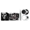 2PCS Halloween Face Painting Kit Highly Pigmented Face Body brus Paint Black and White for DIY Cosplay Theme Parties Body Makeup 3