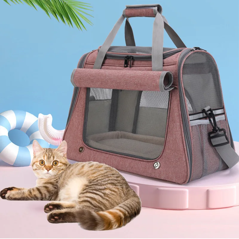 

Pet Carrier Bag for Cat Small Dog Backpack Travel Car Seat Transport Moving Puppy Women Animals Box Supplies Accessories