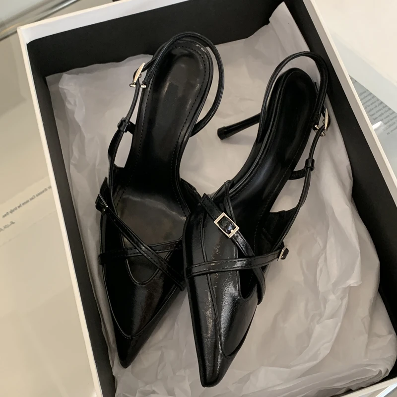 New Design Sexy Buckle Strap Women Pumps Elegant Pointed Toe Thin High Heels Banquet Party Slingback Shoes Sd0c9431760634452b3a6f512706569a7V