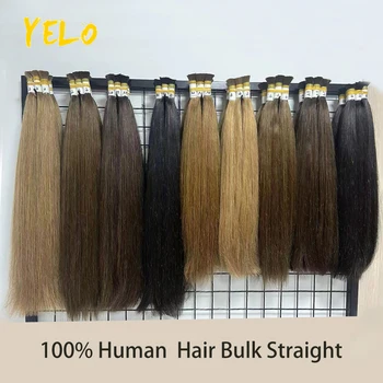 No Weft Vietnamese Hair Human Hair Bulk 613 100% Virgin Remy Straight Hair Bulk 99j Real Natural Hair Extension Grey Blond Hair 1