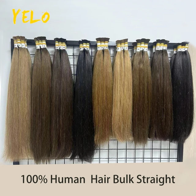 Pas de trame cheveux vietnamiens cheveux humains en vrac 613 100% vierge Remy cheveux raides en vrac 99j réel naturel Extension de cheveux gris blond cheveux 1