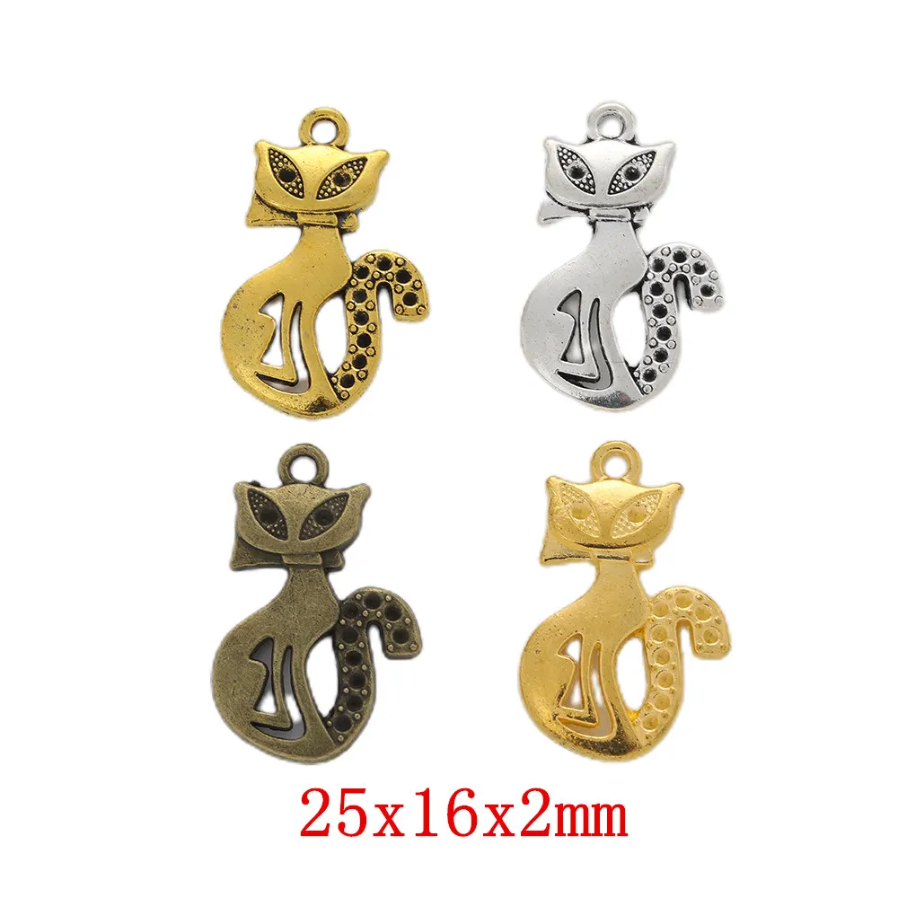 

40pcs cat Craft Supplies Charms Pendants for DIY Crafting Jewelry Findings Making Accessory 469