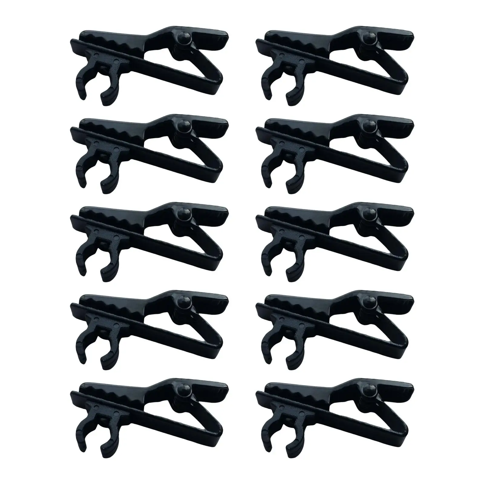 10Pcs Black Metal Mini 8mm Dia Lavalier Lapel Collar Clip Mic Microphone Holder Grip for Nady Headset