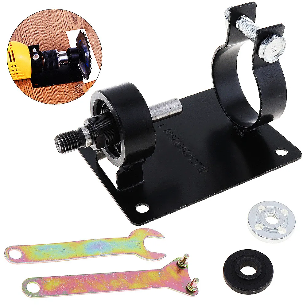 

10mm Electric Drill Cutting Seat Stand Holder Set with 2 Wrenchs and 2 Gaskets for Polishing / Grinding / Cutting