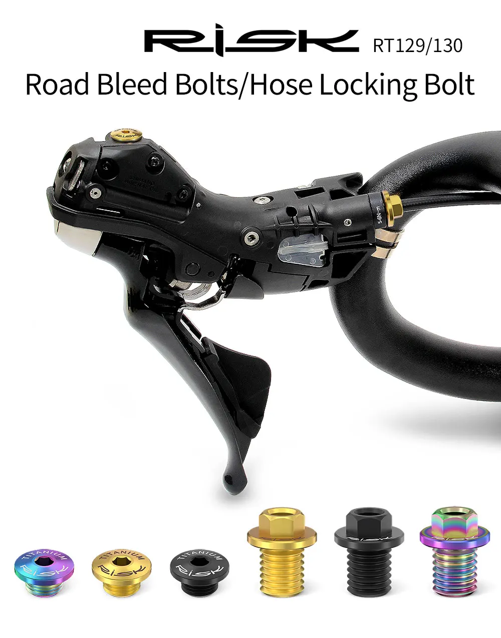 2 stücke RISIKO Rennrad Shift Shifter Hebel Öl Entlüftung Bolzen Schraube Titan Disc Bremse Kabel Schlauch Locking Schrauben Für shimano – Detail 1