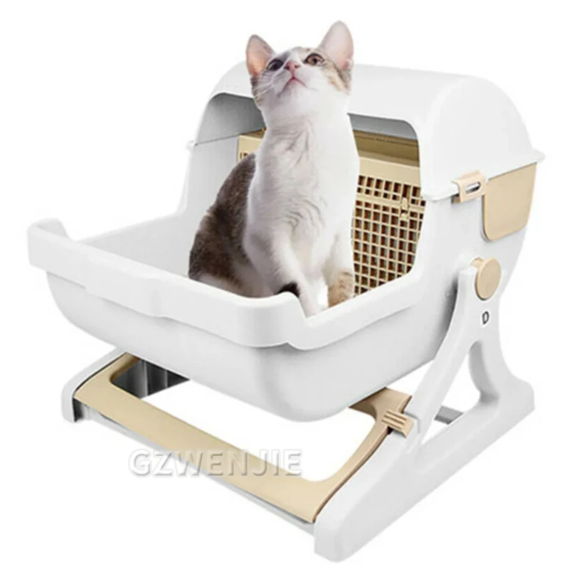 

Fully Semi-enclosed Drawer-type Cat Litter Box Anti-odor And Splash-proof Cat Litter Box Cleaning Cat Litter Box Cat Supplies