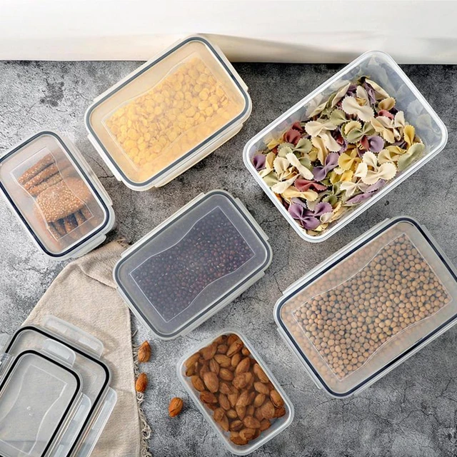 Large Food Storage Containers Airtight Leak Proof Food Containers with Lids  for Lunch Leftover Storage Bowl Dropship - AliExpress