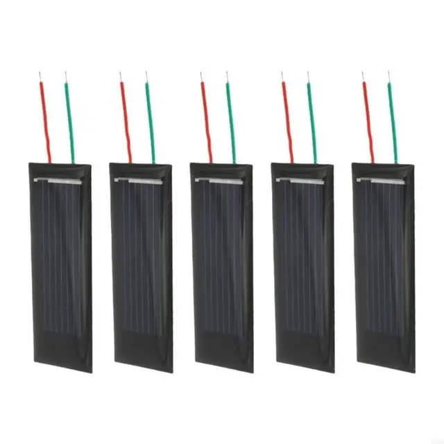 0.5V 130MA Solar Panel with Wire Dripping Glues Plate Solar Epoxy Panel Polysilicon Board Solar Systems Module Enduring 3