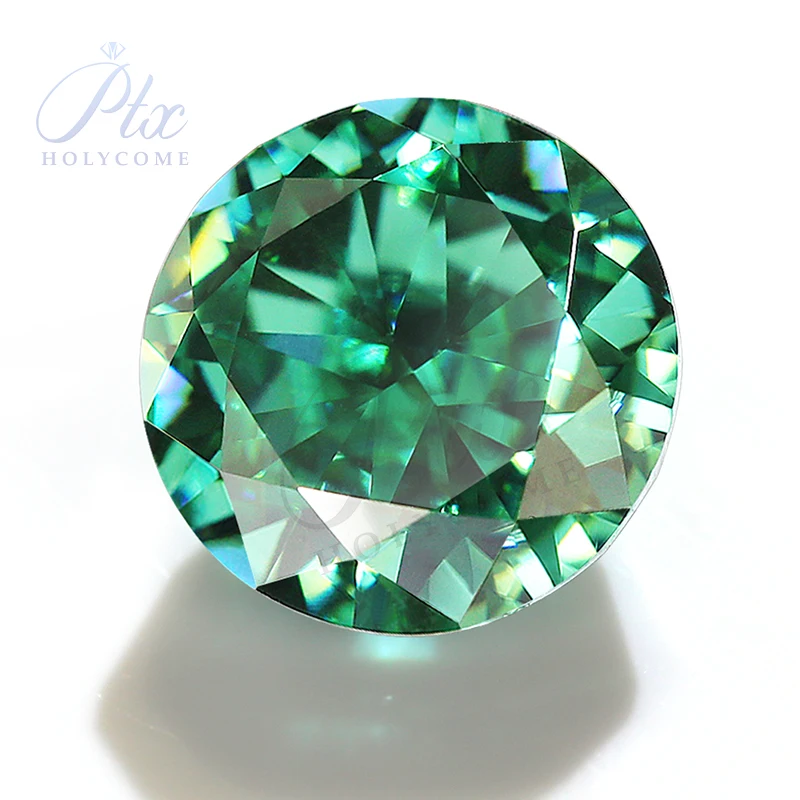 

Moissanite Loose Gemstone Crushed Ice Cut Round Green VVS1 Excellent Top Pass Diamonds Tester Stone For Women Jewelry Making