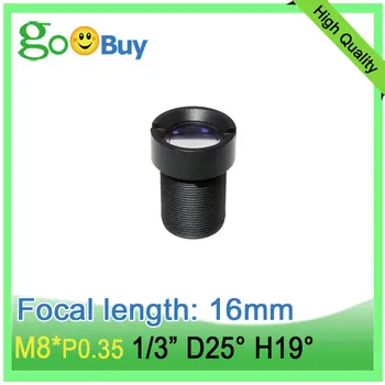 M8 * P0.35 lunghezza focale 16mm obiettivo messa a fuoco lunga 19 piccolo angolo di grado per sensore da 1/3 "CMOS mini telecamera CCTV M8 teleobiettivo